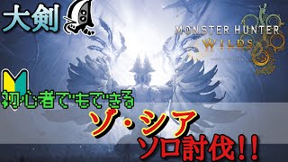 【モンハンワイルズ】超解説‼大剣で、初心者でもできるゾシア‼ソロ討伐‼【生産武器使用】