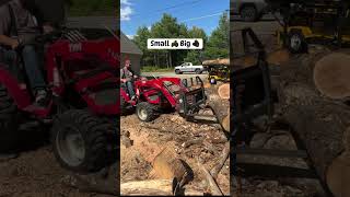 #tym #tractor moving logs for #cordking 18-20 Turbo #firewoodprocessor #maine