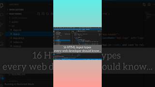 16 HTML input types important for web developers. #shorts #viralshort #ytshorts #HTML #youtubeshorts