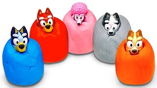 Bluey & Friends Play Doh Molds! 🐶✨ Colors & Shapes! | Video for Kids & Toddlers
