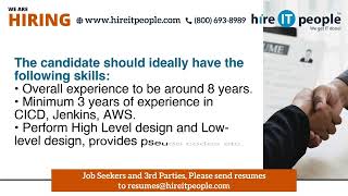 Cloud Platform Jobs | Amazon Webservices(AWS) Jobs | Richardson, TX | Job ID: 38308 |