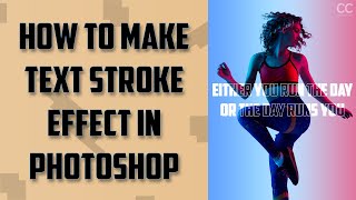 How to make Text stroke effect in Photoshop 2023 - Text Outline