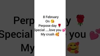 8 Feb...on perpose day special 🌹❤️.  #perpose #perposeday #roseday #hindi #hindisong #highlights