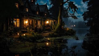 Swamp Ambience with Crickets and Frogs at Night 🐸 | Natural Frog Sounds for Deep Rest