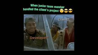 A junior team member handled the client's project.