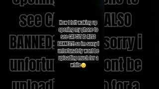 I can't upload for a while #bannedapps #sad #cantuploadforawhile #depression #missyou #fyp