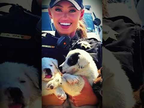 Watch as a courageous officer rescues 8 puppies from a hopeless fate #stories #dog