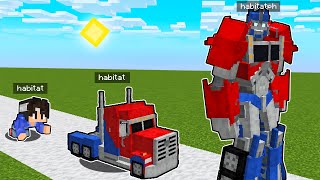 Birth to Transformers in Minecraft