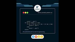 HOLLOW PYRAMID PATTERN in Python 🔥| Bharat Futurist AI | Day 12 | #shorts #python