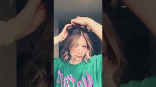 The cutest space buns! #hairstyle #spacebuns #shorts #shorthair