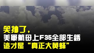 笑抽了,美軍航母上的F-35全部生鏽,這纔是“真正大黃蜂”