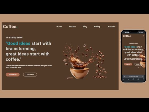 Responsive Coffee Shop Website Tutorial for Beginners | HTML CSS JavaScript | ☕☕ #coffeeshopwebsite