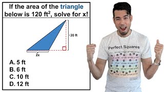 📐 Can You Solve for x in This Triangle with an Area of 120 ft²?