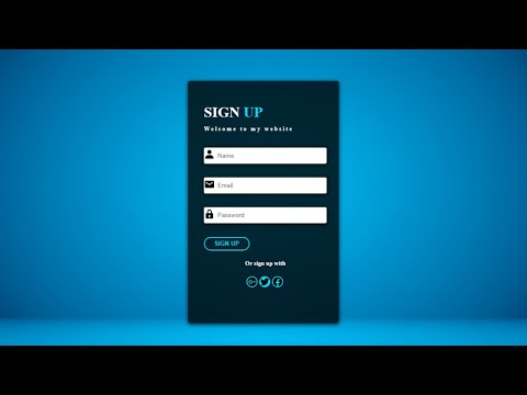 How To Create Responsive Signup Form Using HTML & CSS