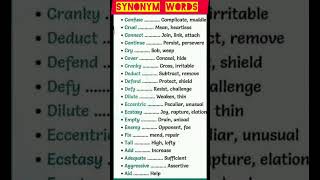 Synonym words in English #shorts #education #trending #youtubeshorts #letslearn