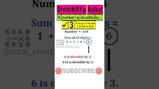 DIVISIBILITY RULE OF 3 #upsc #csatpyq #civilserviceexam #upsc2024 #upscprelims #numbersystem