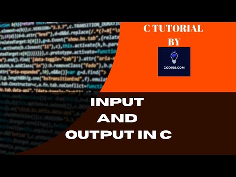 Input output in C||input output in C programming