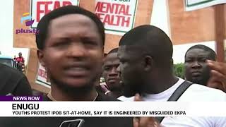 Enugu Youths Protest IPOB Sit-At-Home, Say It Is Engineered By Misguided Ekpa
