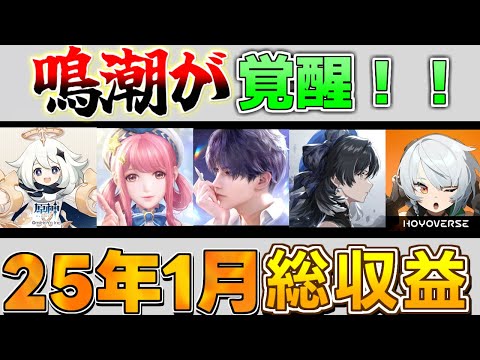 【１月売上】鳴潮覚醒！原神がヤバイ?収益ランキング！崩壊スターレイル/オープンワールドRPG/基本無料/スマホ/明日方舟/サービス終了/サ終　オワコン　ゼンレスゾーンゼロ　セルラン