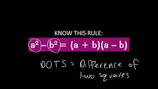 GCSE Maths DOTS Factorisation Rule | Grade 9-1 Course