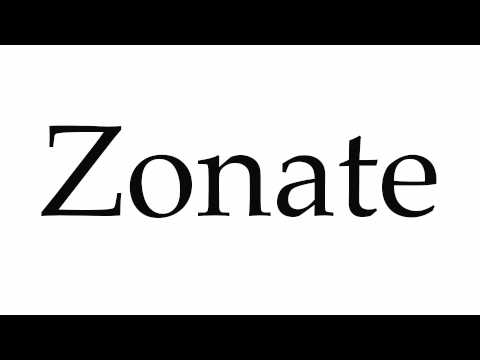 How to Pronounce Zonate