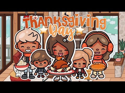 Family THANKSGIVING DAY! 🦃🍂||🔊VOICED || Toca Life Roleplay🌎