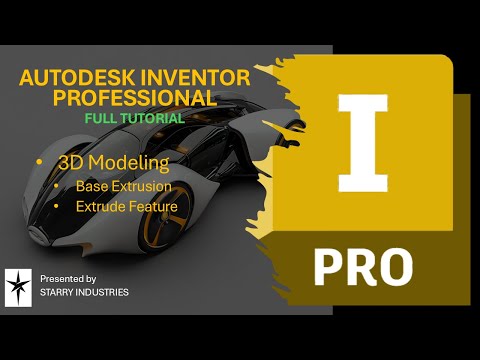 26 - Extrude Feature | Base Extrusion | 3D Modeling | Autodesk Inventor Professional Tutorial
