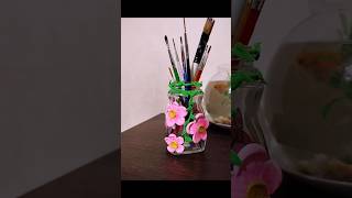Making a flower pot with clay🌸 #clayart #potdesigns #shorts