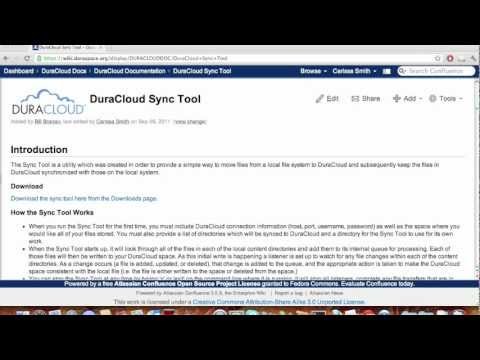 DuraCloud Sync Tool Training Video
