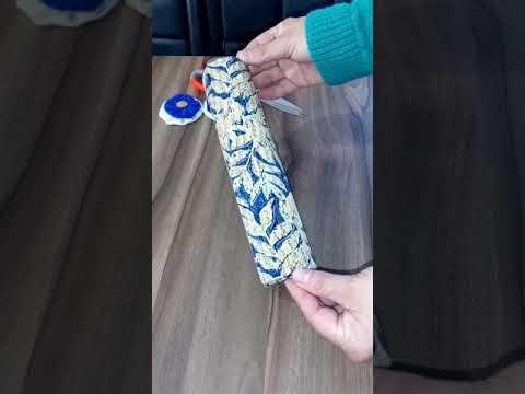 FLORERO CON TUBO DE CARTÓN Y TELA #shorts #videoshorts