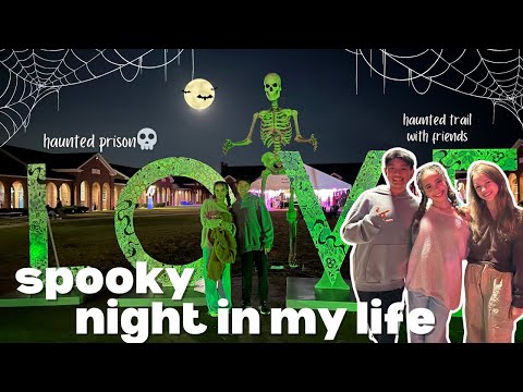 fall night in my life vlog 🎃 | *halloween szn* *haunted trail* *scary movies* *fall*