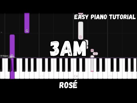 ROSÉ - 3AM (Easy Piano Tutorial)