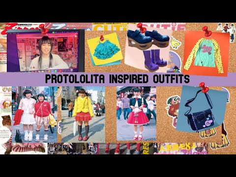 protololita inspired outfits from lolita history scans ft. boypr1ncess