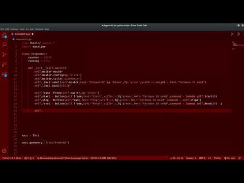 Stopwatch - Full video with all basic functionality | Python | Tkinter