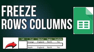 How to Freeze rows and columns in google sheet shortcut