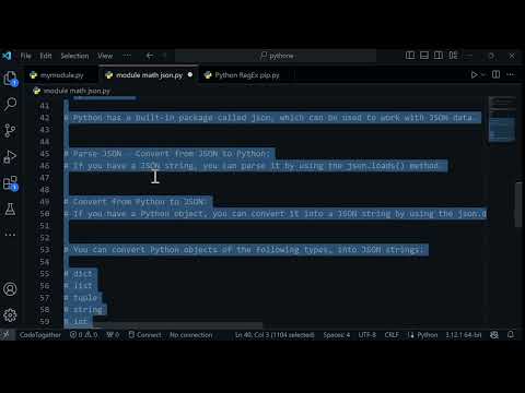 Python Math || Python JSON || PYTHON