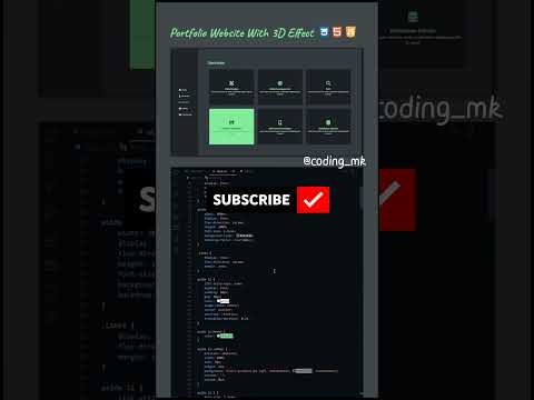 Portfolio Website With 3D Effect #viralvideo #vivshorts #video #webdevtutorial #viralshort