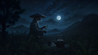 Midnight Leaves – 432Hz Moonlight Tea Ritual (4K) 🌕🍵🐱✨