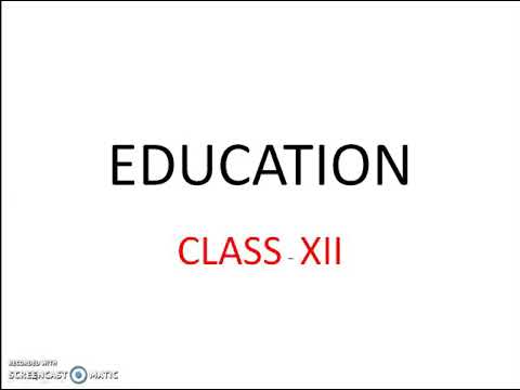 Education Class XII