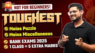 🔥 SBI PO | IBPS PO | RRB PO MAINS Reasoning 2025 – Puzzle + Misc Killer Practice | Ankush Lamba