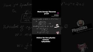 🚀 Work Energy Theorem #Physics #SecondLawOfMotion #Physiziks #BoardExamPrep #science  #NEET #IIT