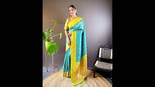 Latest Beautiful Pure Silk Saree Blouse Collection|Traditional Saree Look❤️Designer saree #saree
