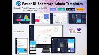 Dashboard Design and components of Power BI Admin Template