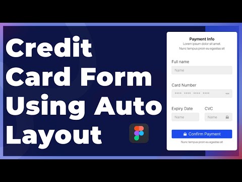 Credit Card Form With Auto Layout - Figma Crash Course #autolayout #figmatutorial #figma