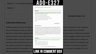 AD0-E327 Exam Questions Free | Adobe Campaign Classic Business Practitioner - Certified Expert