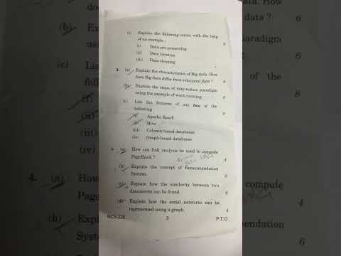 MCS-226 / MCS226 / DATA SCIENCE AND BIG DATA / IGNOU QUESTION PAPER / MCA / MCA NEW