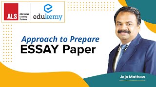 APPROACH TO PREPARE ESSAY PAPER l JOJO MATHEW l ALS IAS l UPSC 2023