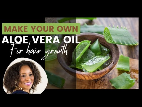 How to make aloe vera oil | First time DIYing aloe vera oil for natural hair growth