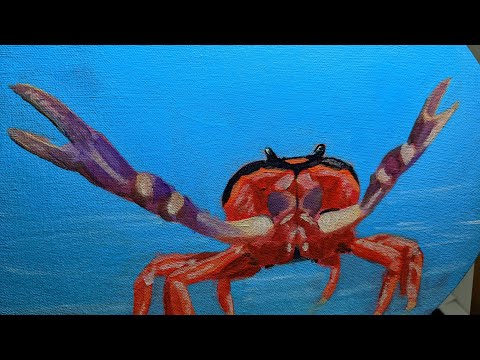 Paint a Halloween crab with me 🦀 | Timelaspe