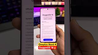 Oneplus Nord 4 OxygenOS 16 Android 16 Update